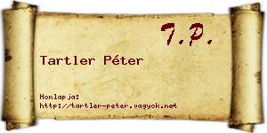 Tartler Péter névjegykártya
