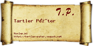 Tartler Péter névjegykártya